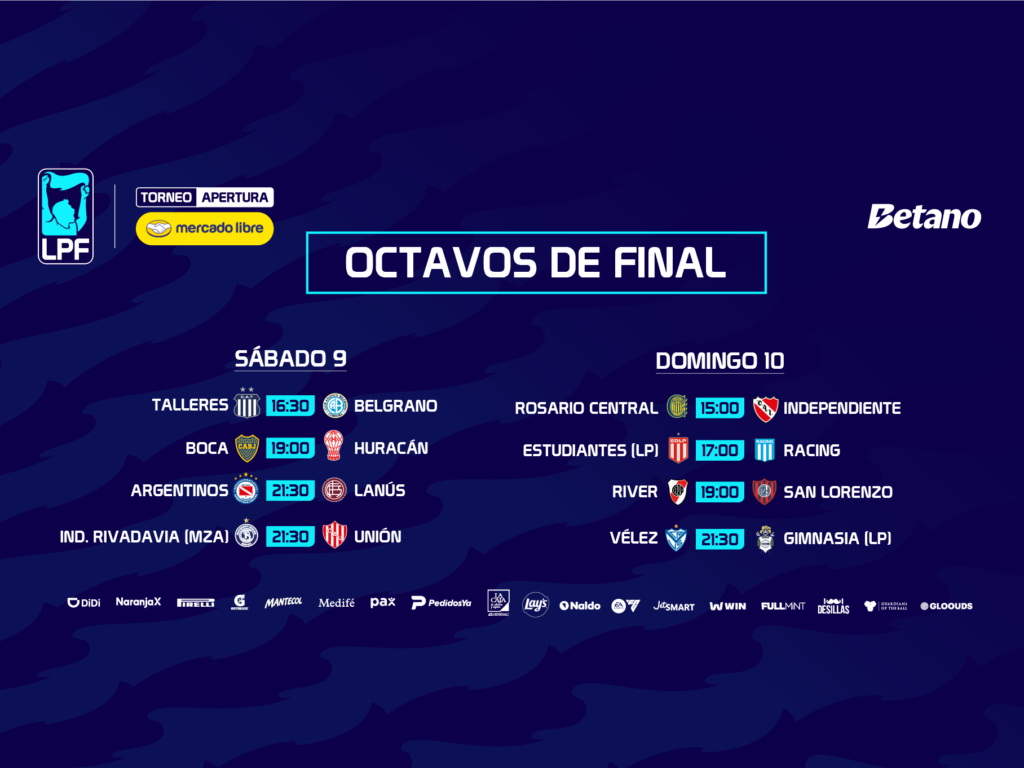 Agenda para octavos horizontal